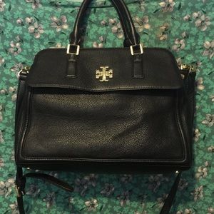 Tory Burch Black Leather Satchel